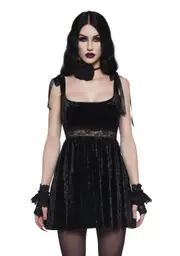[Widow] Romantic Mirage Babydoll Dress - Black