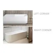 QLD MIRANDA 1500 / 1700mm Wall Corner Freestanding Acrylic Bath Tub high 580mm