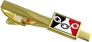 [Select Gifts] Black Country County England Flag Gold Tie Clip Engraved Personalised