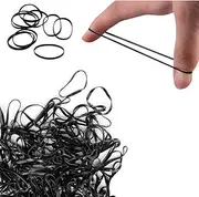 Cosy Companions™ 250 Black Small Hair Bands, Non-Slip Elastic Bands for Hair