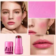 3In1 Milk Jelly Tint Lip Blush Stick Water Light Lip Gloss Lasting Brighten Balm