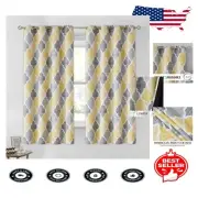 Modern Moroccan 100% Blackout Window Treatments 45” Long - Noise Reducing Drapes
