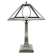 12" Panel Lamp Base Kit, Antiq.Bronze Finish/Gold Highlts, Nicely Weighted
