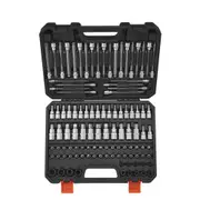 Bit Socket Set 107-Piece SAE and Metric Hex/Torx/E-Torx/Tamper-Proof/Extra Long