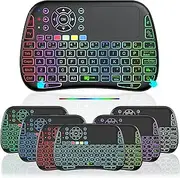 Mini Voice Bluetooth Keyboard with Touchpad, IR Learning, 2.4G WiFi/BT5.0 for PC, TV Box, iOS, Android, Windows, Mac OS