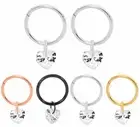 1 Pair 16G Stainless Steel Dangle Gem Heart Hinged Hoop Huggie Sleeper Earrings