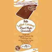Little Zebra Chocolates Salted Caramel Plant Mylk 85g (Pack of 12)