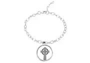 celtic cross codes1 DOME on a silver Anklet /Bracelet Jewellery Gift