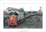 Victorian Railways X Class Diesel A2 Art Print – Overland – 59 x 42 cm Poster