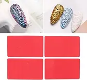 Nail Molds, 3D Relief Nail Printing Template, 3D Mold Silicone Nail Art, Salon DIY Soft Silicone Nail Carving Stencil Mold Nail Art Tool, Manicure Templates Nail Supplies