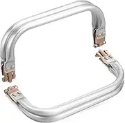 TEHAUX Metal Clutch Frame, 5.9" Aluminium Purse Frame, Rectangle Bag Handle Kiss Lock Clasp Bag Frame Hardware Replacements, Bag Handle Inner Clasp Lock for Purse Bag Making DIY Craft
