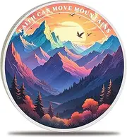 Faith Can Move Mountains Challenge Coin – Inspirational Christian Pocket Token, Zinc Alloy Medallion, Inspirational Bible Verse Coin – Motivational Scripture Gift Based On Matthew