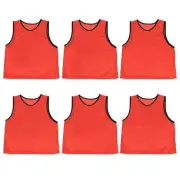 Brybelly SBAS-502 Adult Scrimmage Pinnies Red - Pack of 6