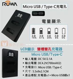 【聯合小熊】ROWA for SONY NP-BX1 雙槽 usb充電器 DSC-WX500 WX300 WX350