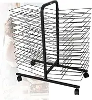 30-Layer Double-Sided Storage and Drying Rack - Educational Product Drying Rack - Double-Sided Storage and Drying Rack, Space-Saving Rack, Suitable for Kindergarten Studio Watercolor Storage Rack