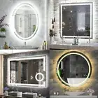 5-Style Smart LED Bathroom Mirror Wall Mounted Dimmable Anti-Fog Makeup Mirror