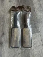 2 Microplane Colossal Foot File / Pedicure Rasp -Callus Remover-Black & Brown