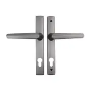 Lockwood Door Handle PL4/85/27SP Palladium Aria Lever On Long Plate Satin Chrome