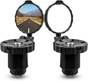 Bestgle 2 Pack Bike Mirrors for Handlebar Ends, Foldable Bicycle Handle Bar Mount Rearview Mirror Adjustable Wide Angle Road Bike Bar End Folding Rear View Convex Mirror Set for Safety Cycling
