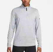 Size S Tall Nike Dri-Fit Victory FD5837-077 Gray 1/4 Zip Long Sleeve Golf Jacket