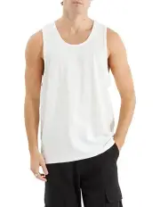 [Nena & Pasadena] Asheville Relaxed Singlet in Natural White