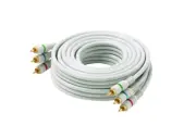 Steren 3-ft. 3-RCA Component Video Cable, Ivory - High-Defintion TV Cable