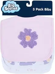 Big Softies Cotton Bib 3 Piece Set, Pink, 3 Count, Colors May Vary