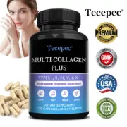 Multi Collagen Plus - Types I, II, III, V, X Anti-Aging Skin Hair Nails Capsules