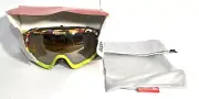 NEW BOLLE Fathom Ski Snowboard Goggles Lime Frame With Amber Gun Lens. In Box.