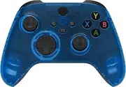 eXtremeRate Transparent Clear Blue Replacement Part Faceplate, Housing Shell Case for Xbox Series S & Xbox Series X Controller Accessories - Controller NOT Included