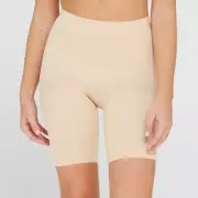 ASSETS by SPANX Women's Remarkable Results Mid-Thigh Shaper - Light Beige M