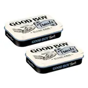 2PK Nostalgic Art Pet Treat 9.5x6cm Storage Tin Good Boy Treats