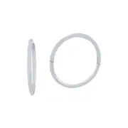 14mm 9kt White Gold Sleeper Earrings