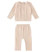 [Tartine et Chocolat] Tartine et Chocolat Baby cotton sweater and pants set M 24 beige