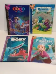 4 Disney Pixar Hardcover Children's Books Frozen Dory Coco Monsters University