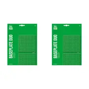 2x Plus-Plus Baseplates Kids/Children Fun Play Building Toy Accessory Green 5y+
