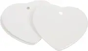 OATIPHO 3pcs Heart Shaped DIY Ceramic Pendants Hand-Painted Crafts Tags for Kids Decor