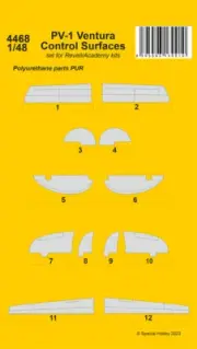 CMK 1/48 PV-1 Ventura Control Surfaces for Revell/Academy kits