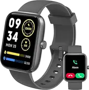 Smart Watch for Men Women 1.8" Fitness Tracker, Bluetooth Call, DIY Dial, Sleep Monitor, 100+ Sports Modes, IP68 Waterproof Smartwatch for Android iPhone, Alexa Built-in