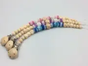 1Pc Wood Pacifier Clip Chain Dummy Soother Toy Holder Baby Shower Gift