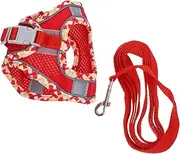1set Kitten Harness and Leash Small Cats Lightweight Pet Vest with Safe Material Easy to Wear for Outdoor Activities Reflective Strips for Visibility