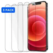 3X Clear Tempered Glass Screen Protector For iPhone 16 15 14 13 12 11 XR 8 7 SE