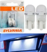 Sylvania LED Light 168 T10 White 6000K Two Bulbs License Plate Tag Replace OE