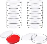 20Pcs Glass Petri Dish with Lid - Agar Plates, Clear Empty Dish for School Sc...