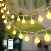 147ft Globe String Lights Indoor Outdoor Waterproof, 300 LED Plug Warm White