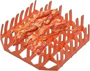 Generic Silicone Bacon Rack - Heat-Resistant Fryer Stand, Oven-Safe Bacon Holder | Non-Stick Bacon Cooking Rack For Crispy Bacon, Sausage, Pizza Rolls, Taquitos, Kitchen Fryer Accessory