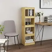 Book Cabinet Room Divider 40x30x135.5 cm Pinewood Home Office Bookcase