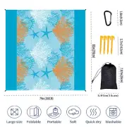 Beach Blanket Waterproof Sandproof Foldable Large Lightweight Pad Portable Soft