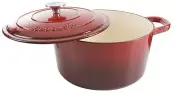 7-Quart Enameled Cast Iron Dutch Oven, Red