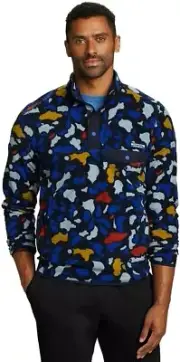 Eddie Bauer Men's Large 1/4 Snap Front Chutes Mock Neck Fleece Aztec Multicolor